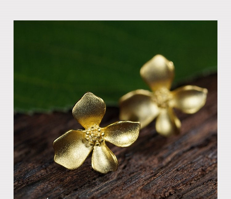 Anting-anting Osmanthus Anting-anting Perak 999 Perhiasan Fashion Earrings Osmanthus Ear Stud Silver 999 Fashion Jewelry