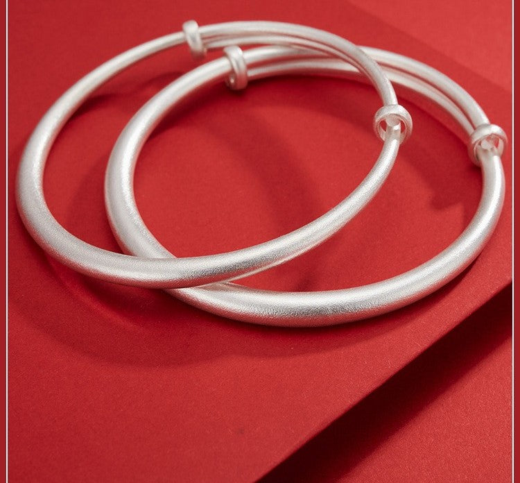Gelang Perak 999 yang Dapat Disesuaikan dan Diubah Ukurannya 20g Desain Fashion Sederhana Silver 999 Bangles Adjustable Resizeable 20g Simple Fashion Design