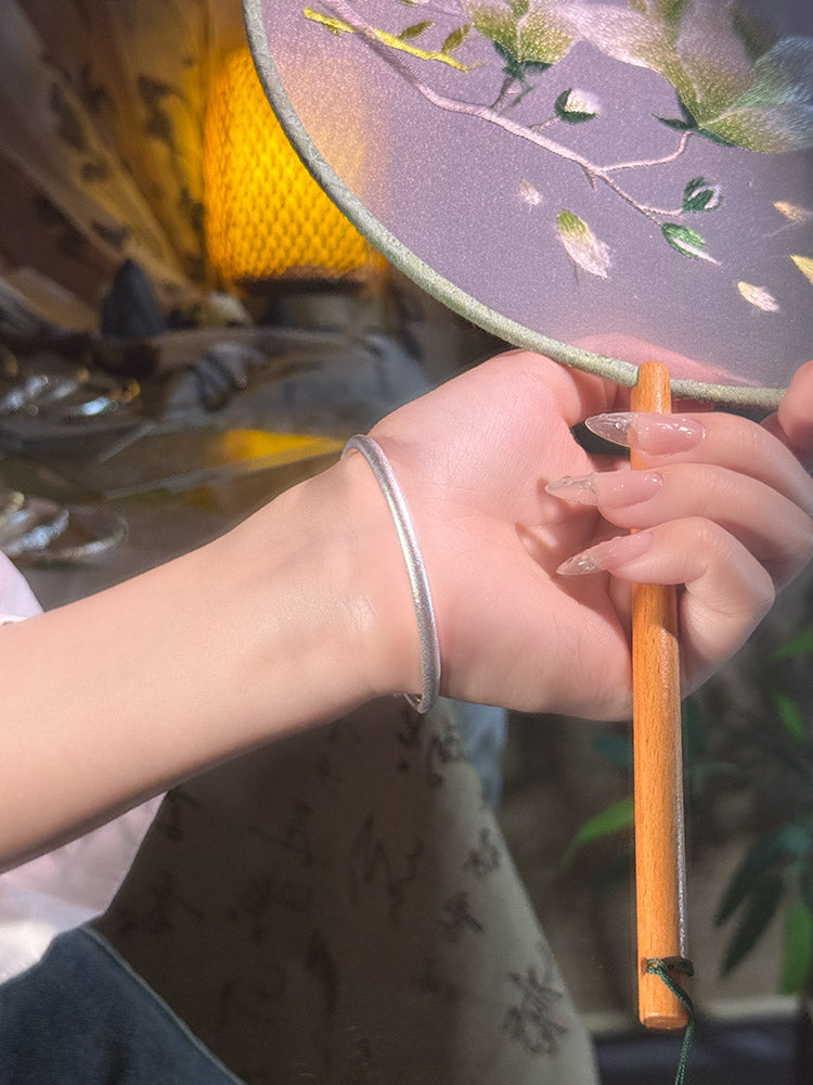 Gelang Perak 999 yang Dapat Disesuaikan dan Diubah Ukurannya 20g Desain Fashion Sederhana Silver 999 Bangles Adjustable Resizeable 20g Simple Fashion Design