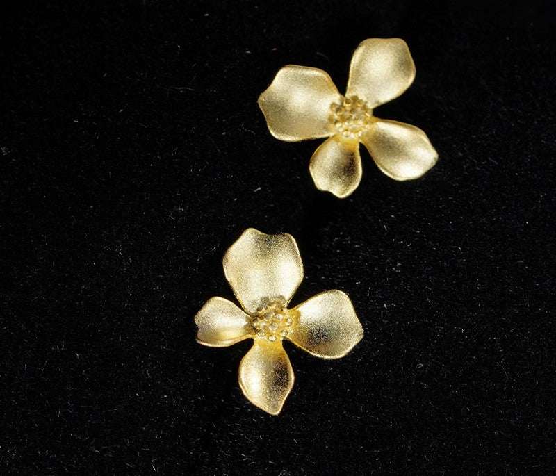 Anting-anting Osmanthus Anting-anting Perak 999 Perhiasan Fashion Earrings Osmanthus Ear Stud Silver 999 Fashion Jewelry