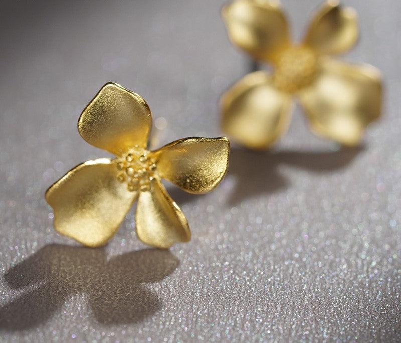 Anting-anting Osmanthus Anting-anting Perak 999 Perhiasan Fashion Earrings Osmanthus Ear Stud Silver 999 Fashion Jewelry