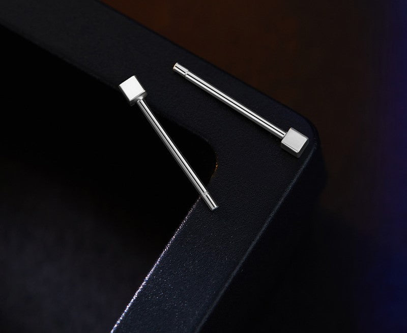 Anting Perak 999 Stud Desain Fashion Sederhana Silver 999 Earrings Stud Simple Fashion Design