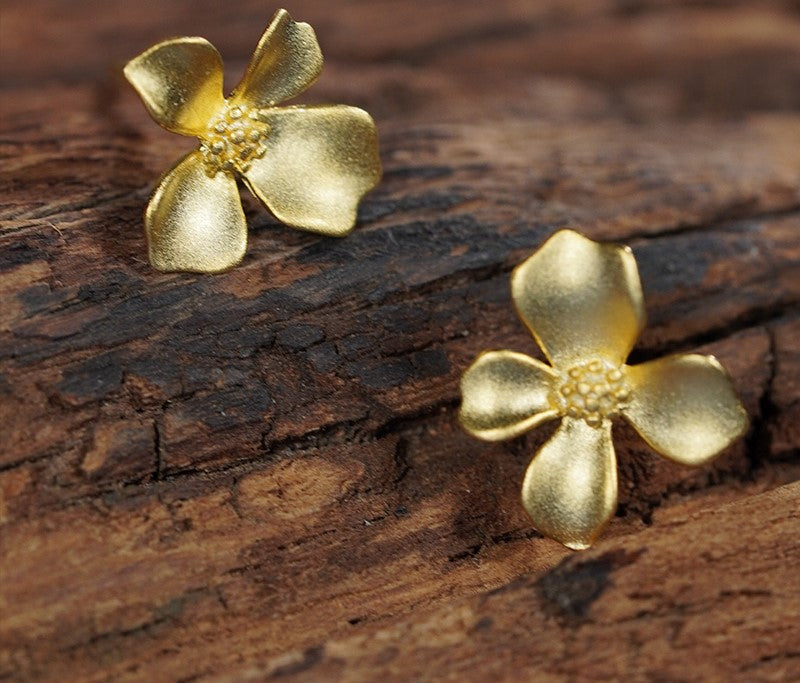 Anting-anting Osmanthus Anting-anting Perak 999 Perhiasan Fashion Earrings Osmanthus Ear Stud Silver 999 Fashion Jewelry