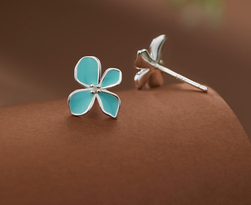 Anting-anting Bunga Melati Perak 999 Desain Fashion Silver 999 Jasmine Flower Earrings Stud Fashion Design