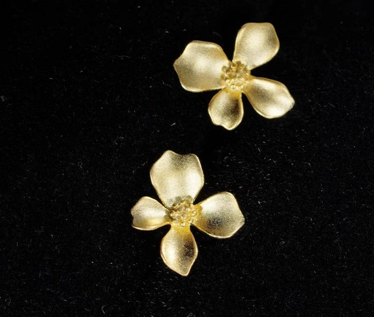 Anting-anting Osmanthus Anting-anting Perak 999 Perhiasan Fashion Earrings Osmanthus Ear Stud Silver 999 Fashion Jewelry