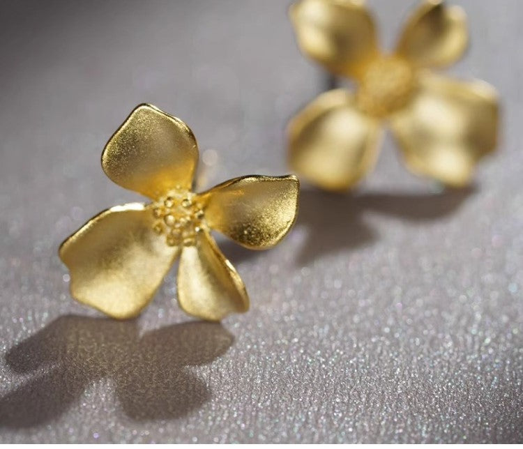Anting-anting Osmanthus Anting-anting Perak 999 Perhiasan Fashion Earrings Osmanthus Ear Stud Silver 999 Fashion Jewelry