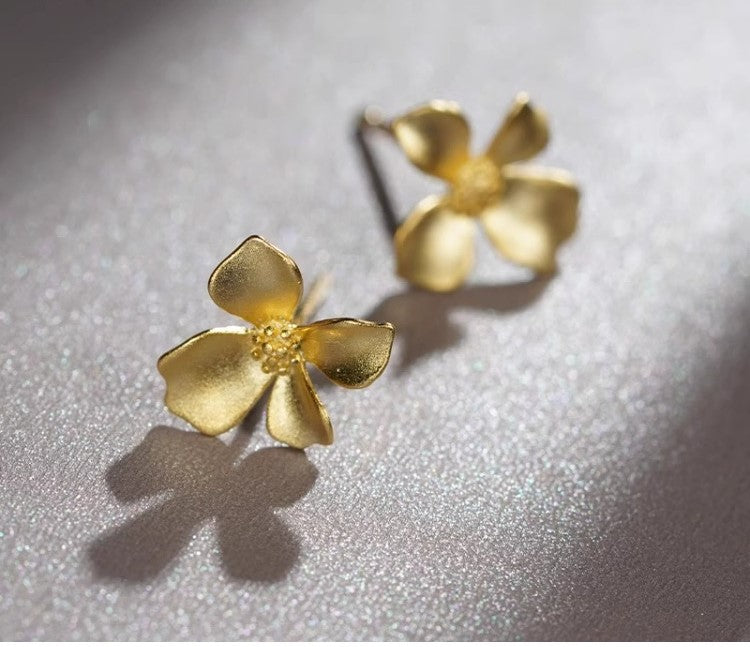 Anting-anting Osmanthus Anting-anting Perak 999 Perhiasan Fashion Earrings Osmanthus Ear Stud Silver 999 Fashion Jewelry