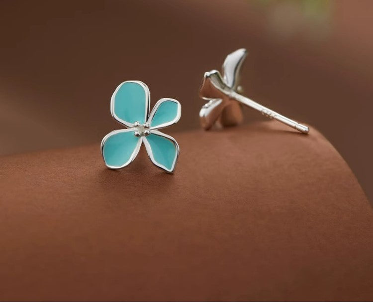 Anting-anting Bunga Melati Perak 999 Desain Fashion Silver 999 Jasmine Flower Earrings Stud Fashion Design