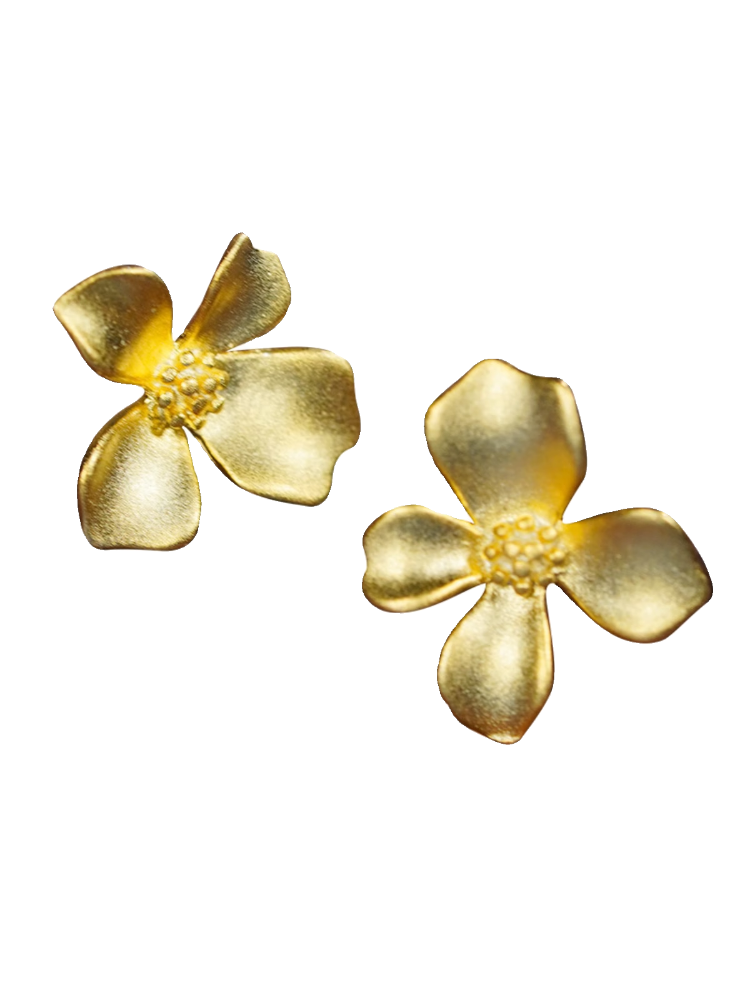 Anting-anting Osmanthus Anting-anting Perak 999 Perhiasan Fashion Earrings Osmanthus Ear Stud Silver 999 Fashion Jewelry