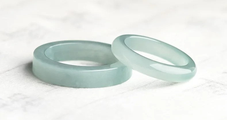 Cincin Giok Alami Tipe A Gaya Bulat & Persegi Panjang Giok Guatemala Jadeite A Type Natural Jade Ring Round & Rectangle Style Guatemala Jadeite Jade