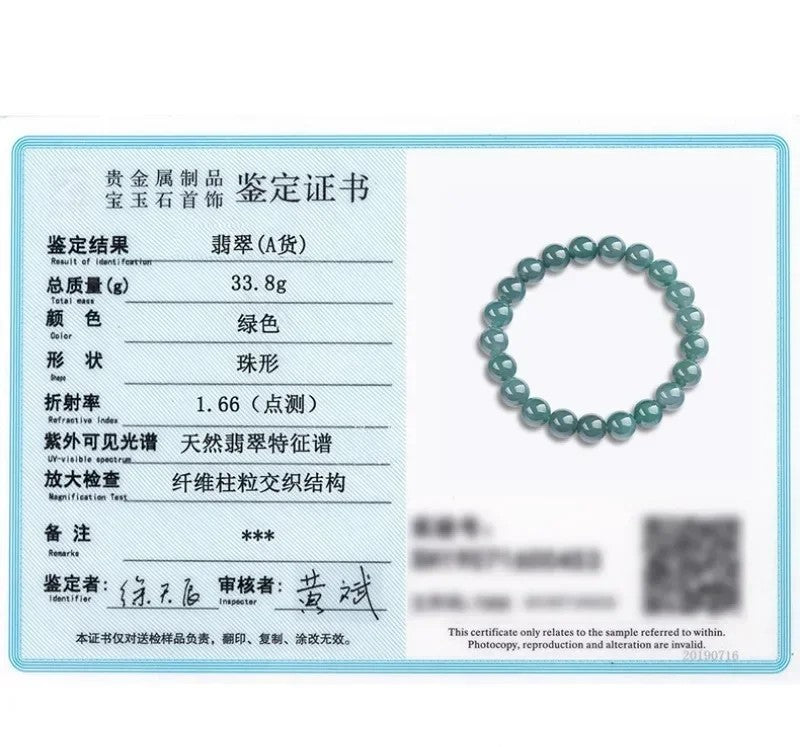 Gelang Giok Guatemala 9mm Giok Jadeite Asli Kelas A Guatemala Jade Bracelet 9mm Original Jadeite Jade Grade A