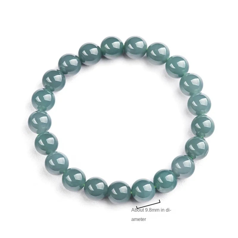 Gelang Giok Guatemala 9mm Giok Jadeite Asli Kelas A Guatemala Jade Bracelet 9mm Original Jadeite Jade Grade A