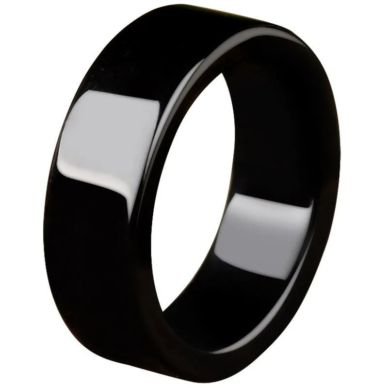 Cincin Giok Hitam Burma Jadeite Giok Alami Kelas A dengan Sertifikasi Pihak Ketiga Black Jade Burma Jadeite Jade Ring Natural Jade Grade A with 3rd Party Certification