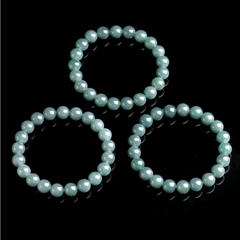Gelang Giok Guatemala 9mm Giok Jadeite Asli Kelas A Guatemala Jade Bracelet 9mm Original Jadeite Jade Grade A