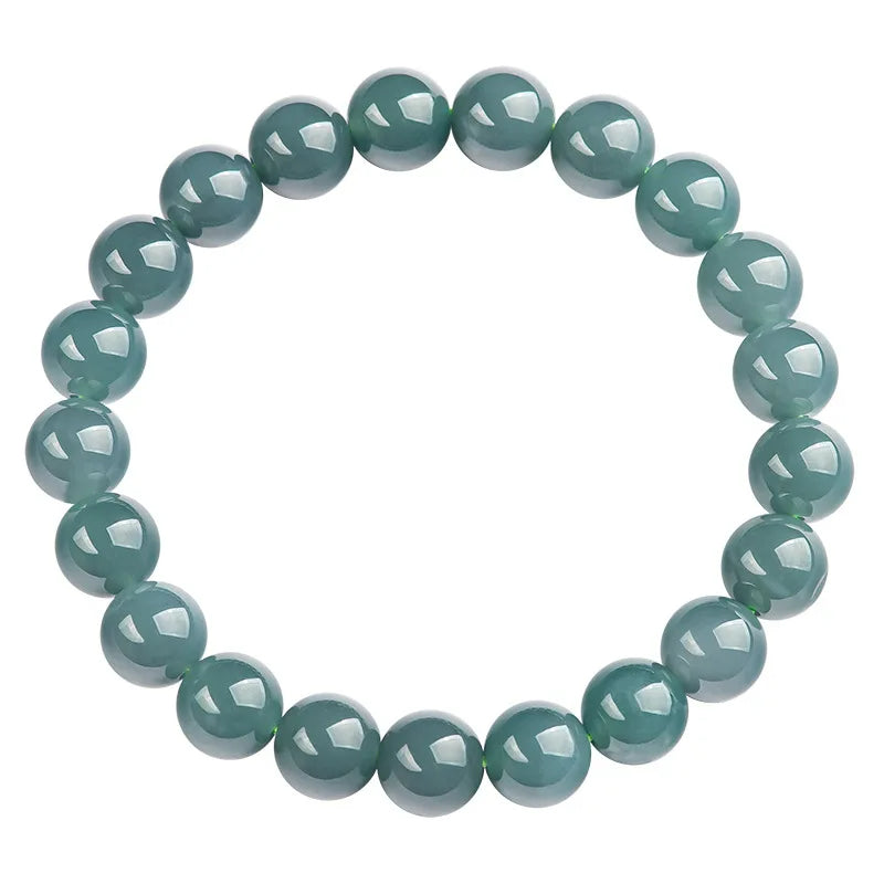 Gelang Giok Guatemala 9mm Giok Jadeite Asli Kelas A Guatemala Jade Bracelet 9mm Original Jadeite Jade Grade A