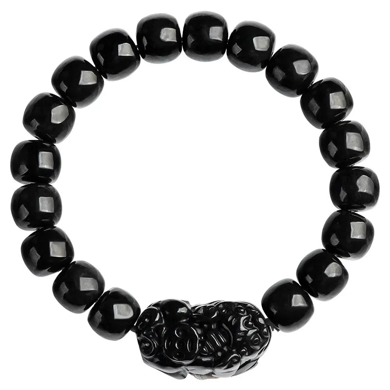 Gelang Giok Hitam Mocui Pixiu Burma Myanmar Jadeite Jade 10mm Black Jade Mocui Pixiu Burma Myanma Jadeite Jade Bracelets 10mm