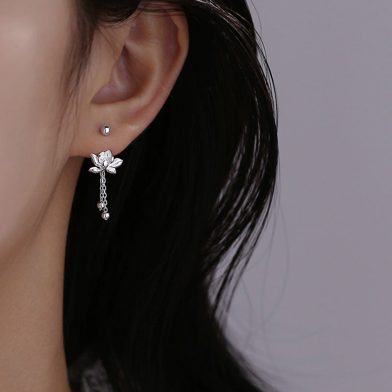 Anting-anting Lingkaran Bunga S925 Desain Anting-anting Fashion & Sederhana Flower Hoop Earrings S925 Fashion & Simple Earrings Design