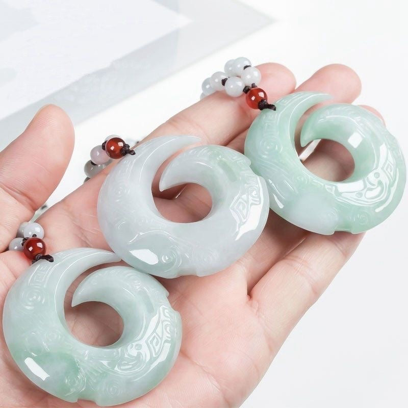Liontin Giok Roda Putar Keberuntungan Giok Jadeite Burma Myanmar Tipe A Lucky Turn Wheel Jade Pendant Burmese Myanma Jadeite Jade Type A