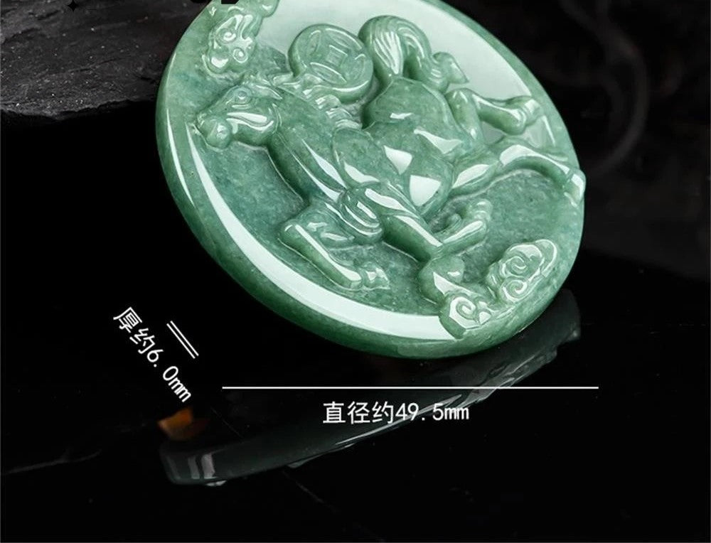 Kalung Liontin Tahun Zodiak Kuda Jadeite Jade Guatemala Tipe A Horse Zodiac Year Necklace Pendant Jadeite Jade Guatemala Type A