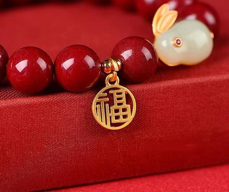 Gelang Baoshan Nanhong Batu Akik Merah Cina Selatan Elastis & Dapat Disesuaikan South China Red Agate Baoshan Nanhong Bracelets Elastic & Adjustable