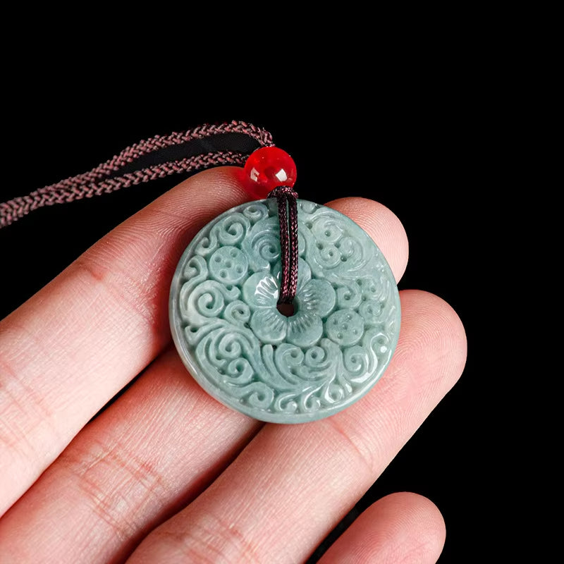 Kalung Donat Ping An Kou Liontin Giok Giok Guatemala Tipe A Safty Donut Pingankou Necklace Pendant Jadeite Jade Guatemala Type A