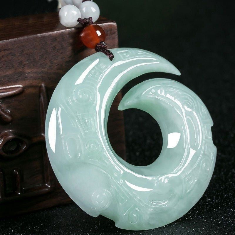Liontin Giok Roda Putar Keberuntungan Giok Jadeite Burma Myanmar Tipe A Lucky Turn Wheel Jade Pendant Burmese Myanma Jadeite Jade Type A
