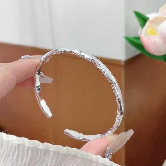 3. Gelang Perak Bambu 999 20g dengan Tanda & Sertifikasi S999 3. Bamboo Siver 999 Bangle 20g with S999 Mark & Certification