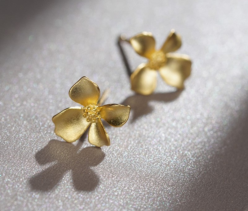 Anting-anting Osmanthus Anting-anting Perak 999 Perhiasan Fashion Earrings Osmanthus Ear Stud Silver 999 Fashion Jewelry