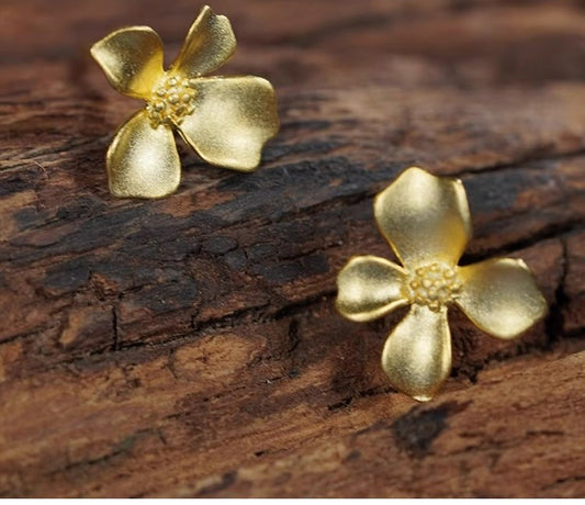 Anting-anting Osmanthus Anting-anting Perak 999 Perhiasan Fashion Earrings Osmanthus Ear Stud Silver 999 Fashion Jewelry