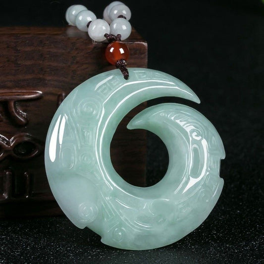 Liontin Giok Roda Putar Keberuntungan Giok Jadeite Burma Myanmar Tipe A Lucky Turn Wheel Jade Pendant Burmese Myanma Jadeite Jade Type A