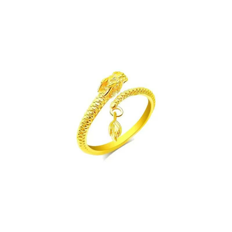 Cincin Perak Sterling Naga Cincin Fashion Unisex yang Dapat Disesuaikan dan Diubah Ukurannya Dragon Sterling Silver Ring Adjustable Resizable Fashion Ring Unisex